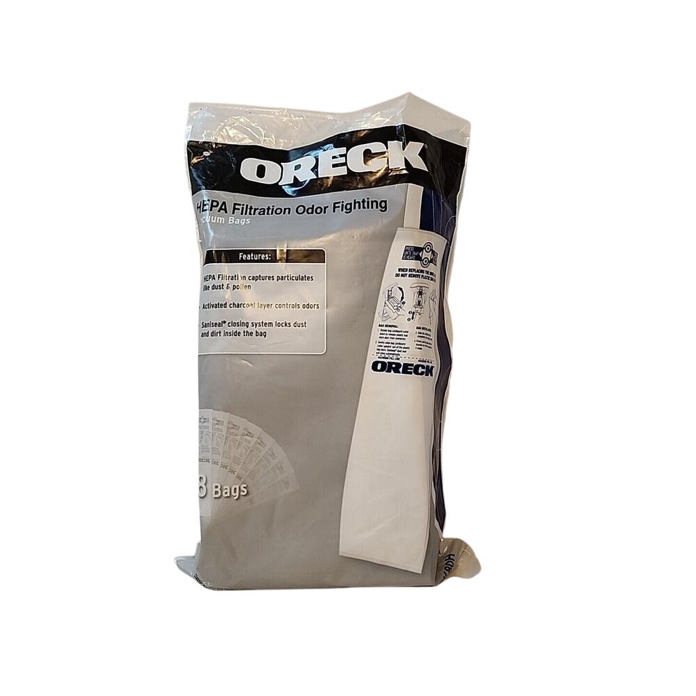 8 Pack Genuine ORECK HEPA FILTRATION Odor Fighting TYPE CC CCPK80H Vacuum Bags